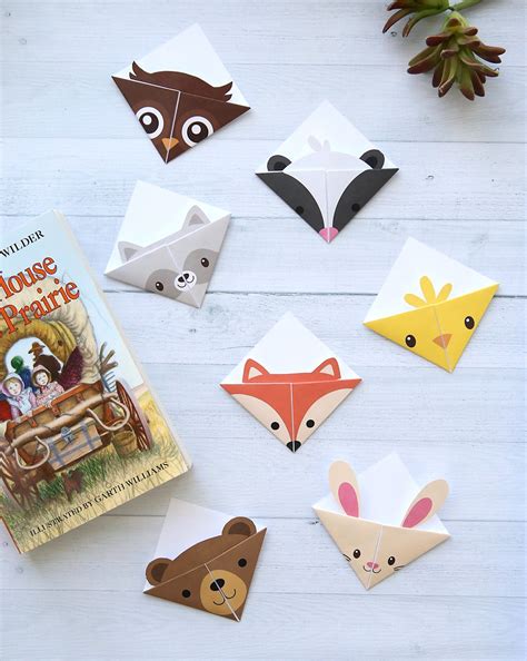 Diy Woodland Animals Origami Bookmarks Print Fold Its Always