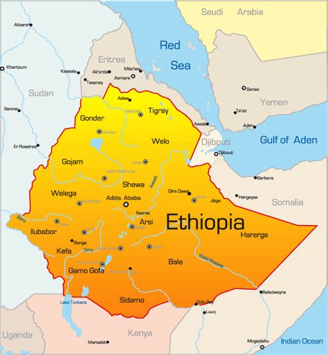 Ethiopia States Map