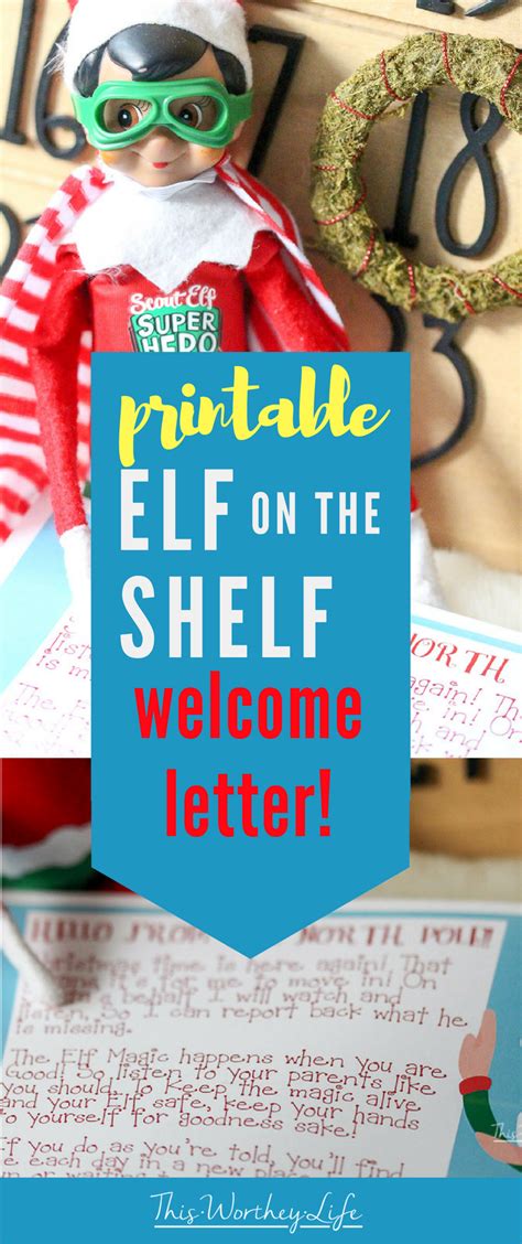 Elf On The Shelf Welcome Letter Printable Free The Elf Letter Template Will Announce The Arrival