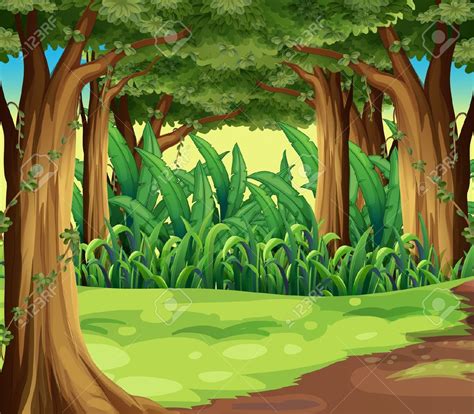 Jungle Vines Stock Vector Illustration And Royalty Free Jungle Vines Clipart Cartoon Trees