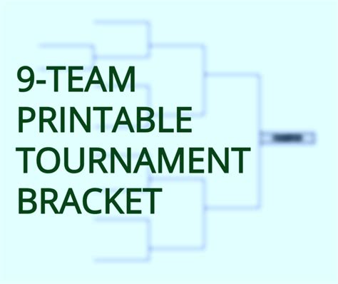 9 Team Single Elimination Tournament Bracket Interbasket