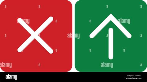 Traffic Lights With Arrow And Cross Stop And Go Sign Stock Vector