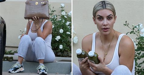 Reality Tv Queen Kim Kardashian Scrambles To Hide Face After Workout