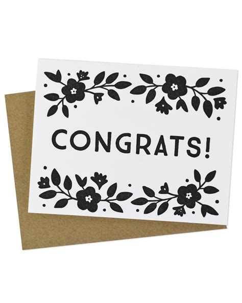 Floral Congrats Greeting Card By Hello Paper Co