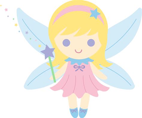 Little Fairy With Blonde Hair Free Clip Art