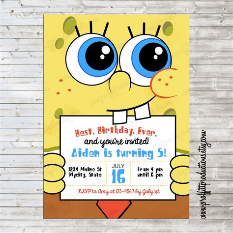 Sheenaowens Spongebob Invitations