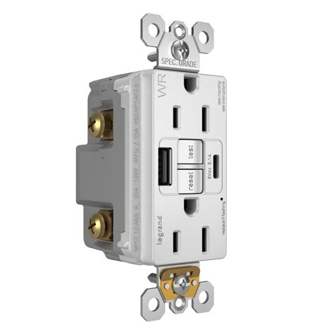 Radiant 15a Outdoor Self Test Gfci Usb Type Ac Outlet