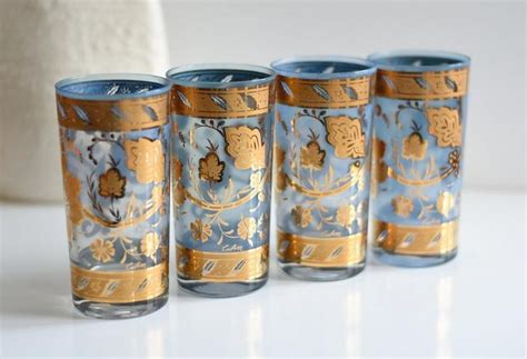 I think i'm late again. MCM Culver Azure Blue and 22K Gold Highball Tumbler ...