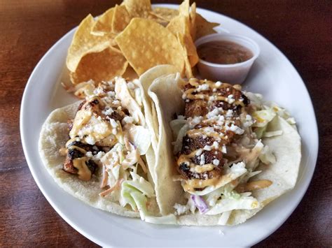 Happy Hour Fish Tacos Blackened Pacific Cod Tacos Served In Corn