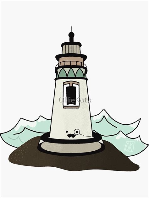 Bob The Cute Kawaii Lighthouse Sticker For Sale By Olliekota Redbubble