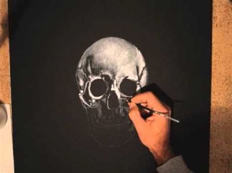 You can get canvas frame clips or offset clips for attaching a frame to a canvas from a hardware or frame store, or online. SKULL PAINTING - YouTube