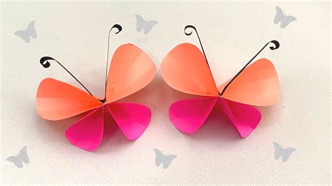 How To Make Easy Paper Butterfly 🦋 Paper Crafts For School Paper