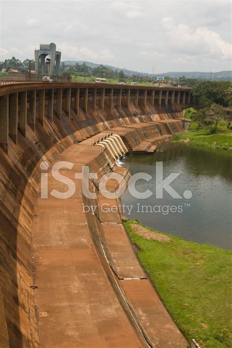 Giant Owen Falls Dam In The River Nile Stock Photo Royalty Free