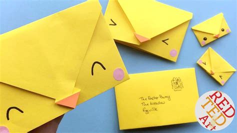 Easy Chick Origami Envelopes Cute And Easy Easter Diys Paper Crafts