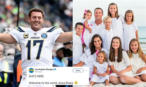 Los Angeles Chargers Quarterback Philip Rivers And Wife Tiffany Welcome