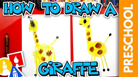 Drawing A Giraffe With Shapes Preschool Art For Kids Hub Art For