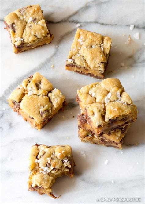 Salted Caramel Chocolate Chip Cookie Bars A Spicy Perspective