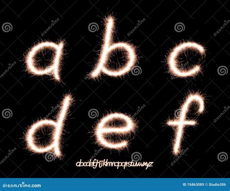 Sparkler Font Stock Image Image Of Sparks Celebrate 76863089
