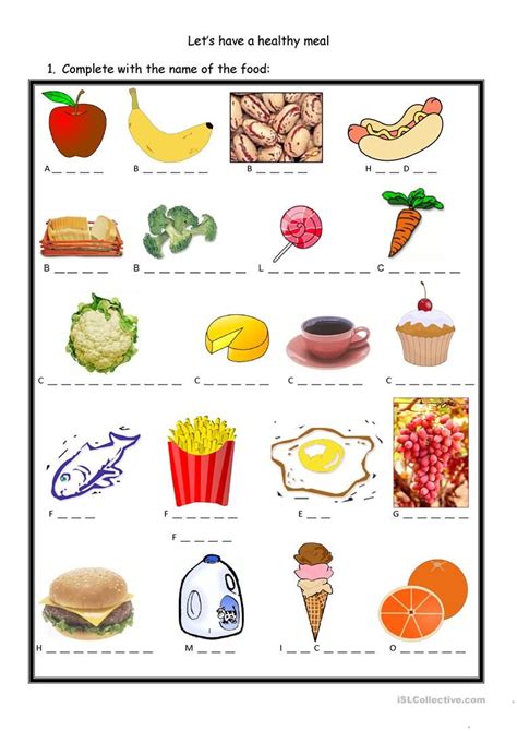 Food Vocabulary English Esl Worksheets Food Vocabulary Vocabulary