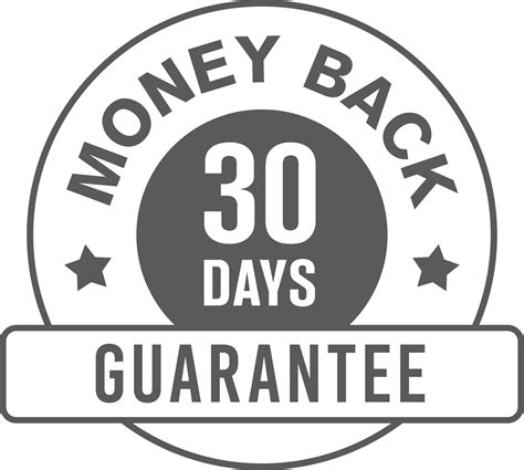 Simple Minimalist Style 30 Days Money Back Guarantee Badge Isolated On