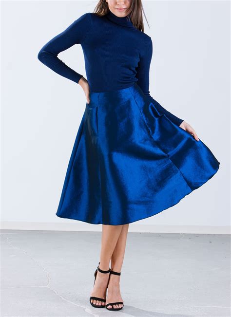 Front Of The A Line Taffeta Skirt Navy This Is My Skirt High
