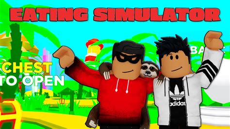 We Ate Way Too Much Food In Roblox Eating Simulator Roblox Youtube