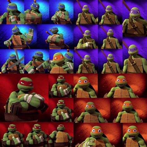 Leonardo Donatello Raphael Michelangelo Photogrid All In One Tmnt 2012 Tmnt Turtles Tmnt