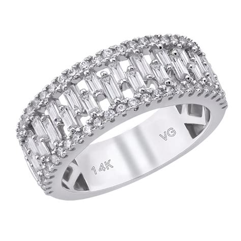 Variety Gem Co Inc 14k White Gold And Diamond Fashion Ring