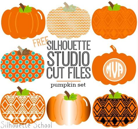 Set Of Pumpkins Free Silhouette Studio Cut File Silhouette School