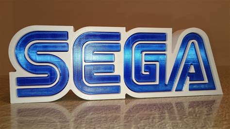 Sega Logo Desk Ornament Wall Art 8in 20cm 3d Printed Etsy