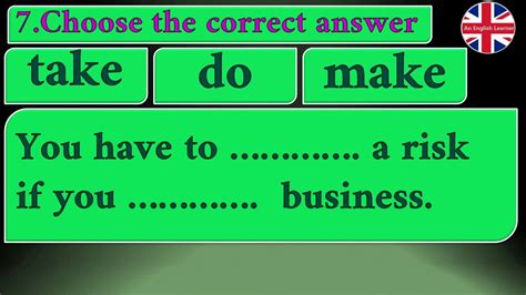 Do Make Take Quiz Choose An Option Listen To The Correct Answer