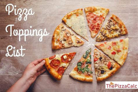 Pizza Toppings List The Pizza Calc