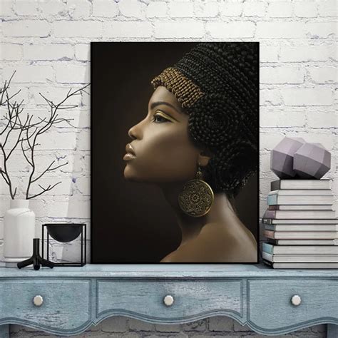 Queen Poster Black Paintings African Canvas Wall Art Home Oil Painting