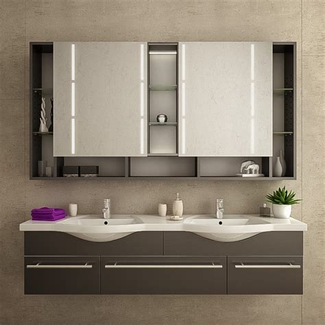 Der spiegelschrank als individuelles badmöbel ergänzt ihre badezimmereinrichtung perfekt. Bad Spiegelschrank mit offenen Fächern kaufen - Ravenna