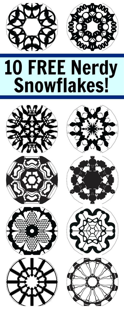 10 Pop Culture Snowflakes Printables Blog Snowflake