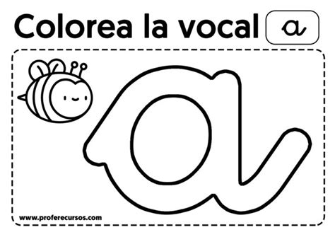 Vocal a para colorear