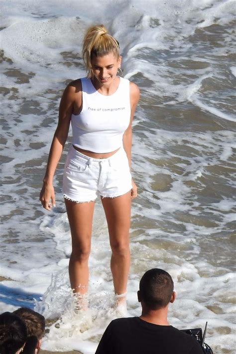 hailey baldwin photoshoot on the beach for bare minerals cosmetics 22 gotceleb