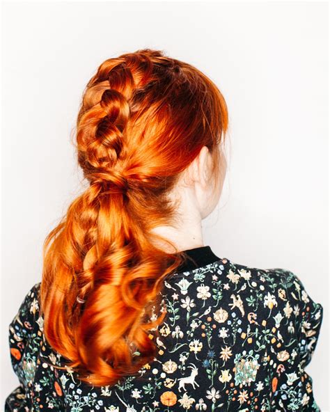 Top Braided Ponytail A Beautiful Mess Ginger Hair Color Braided