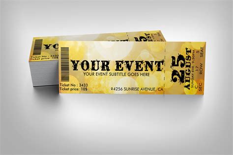 Party Event Ticket Invitation Templates Creative Market