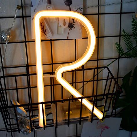 Buy Letter Neon Lights Warm White Led Neon Word Signs Battery Usb Operated Neon Letter R