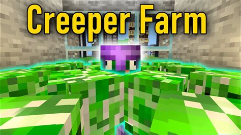 I Built A Creeper Farm In Survival Minecraft Youtube