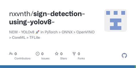GitHub Nxvnth Sign Detection Using Yolov8 NEW YOLOv8 In PyTorch