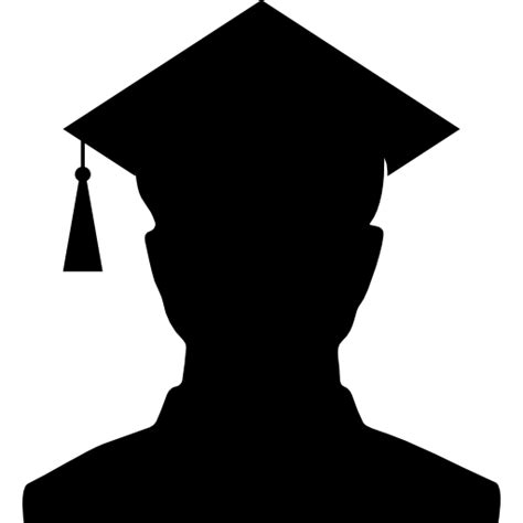 Male University Graduate Silhouette With The Cap Free Education Icons