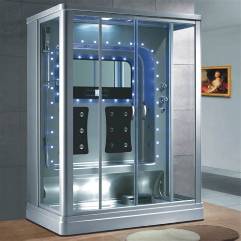 China Acrylic Massage Steam Shower Room With Beautful Led Light Tempered Glass Shower Cabin On