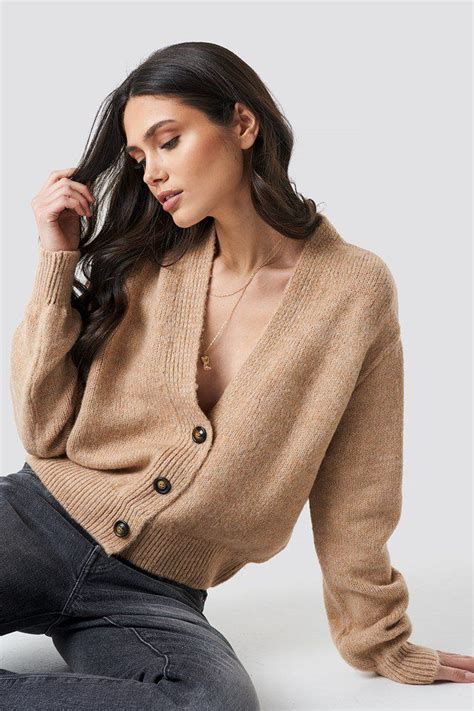 Cropped Oversized Cardigan Beige Na Beige Cardigan Outfit Pullover Outfit Cardigan