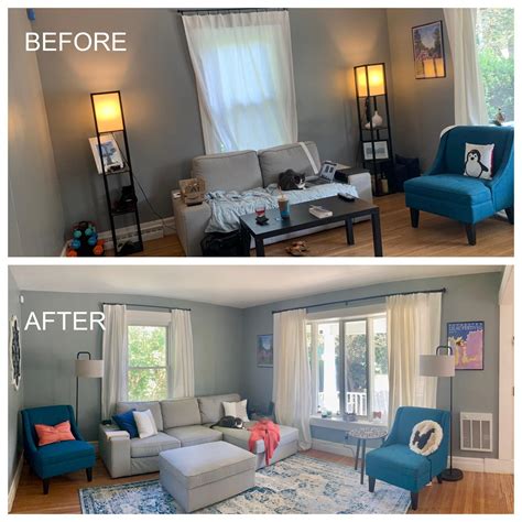 Updated Living Room Design Beforeafter Interiordecorating