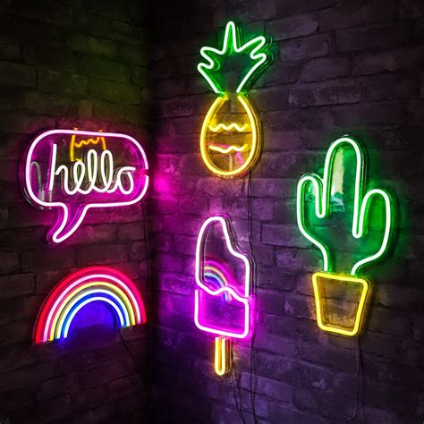 Bar Neon Light Party Wall Hanging Led Neon Sign For Xmas Shop Window