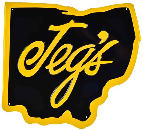 Jegs 1335 Retro Jegs Embossed Sign 18 In W X 16400 In H X 0024 In