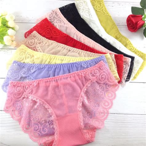 5pcs lot teenage girls underwear lace briefs multi colors styles female panties princess lovely