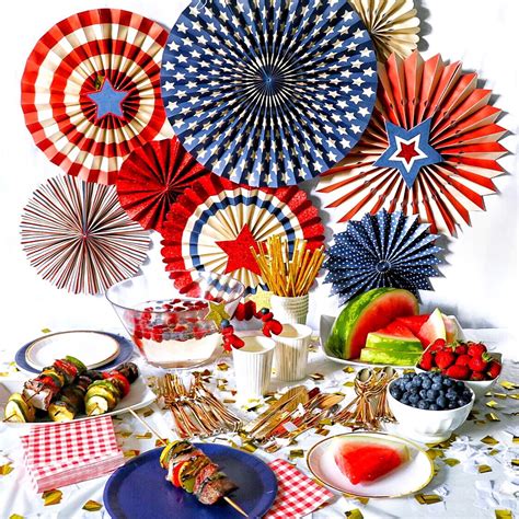 Bring Out The Red White And Blue Decorations Supplies And Food